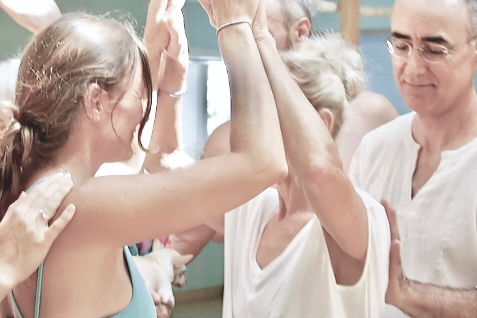 TRILOGY SDL Francois and group move through doorways to love cropped